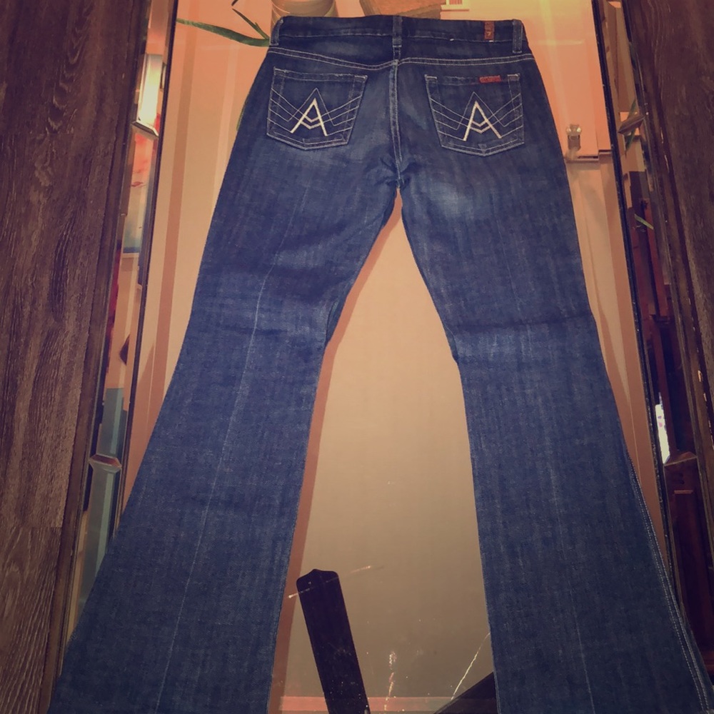 Seven for All Mankind dark wash flare denim